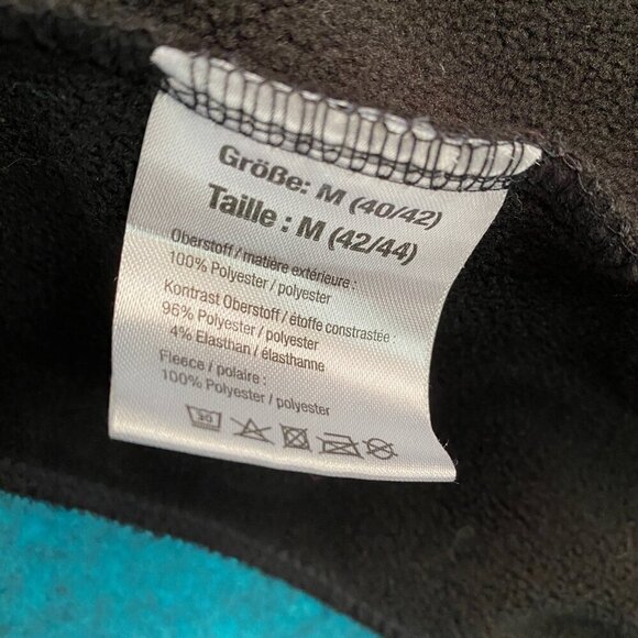 Toptex Pro Germany Knit Jacket Zip Up Sz 40/42 EU - US Large / XL Aqua Black - Picture 5 of 7